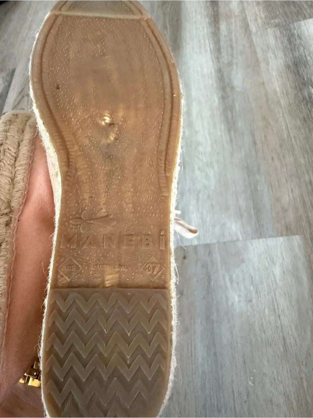 Manebi Hampton Blush Pink Espadrille Platform Sneaker